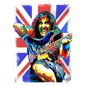 Steve Harris Iron Maiden Bass Heavy Metal Music Poster Print Wall Art 18x24